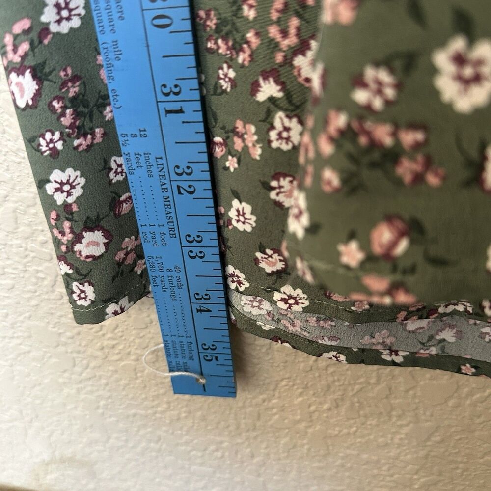altar'd state dress Green Sun Dress Micro Floral Smocked Back Size Large Cottage - Picture 6 of 7
